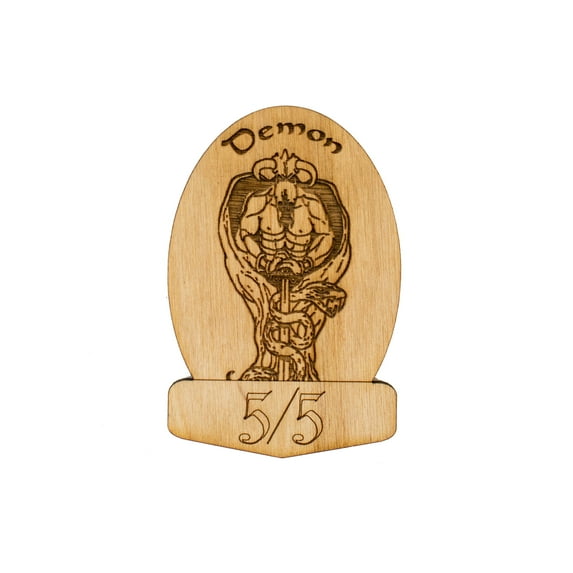 6 Demon Game Tokens 2"x3"