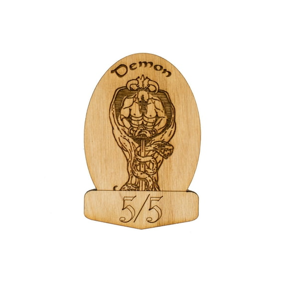 6 Demon Game Tokens 2"x3"