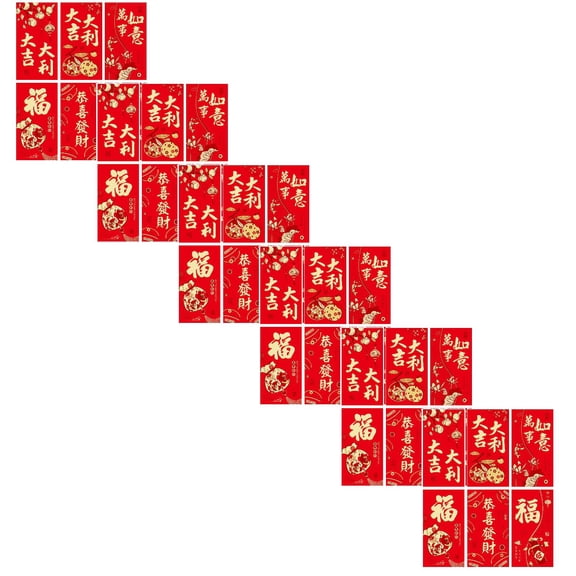 6 Designs Chinese New Year Red Envelopes 2026 Bao Envelopes Red Packets Lai See For Spring Festival New Year