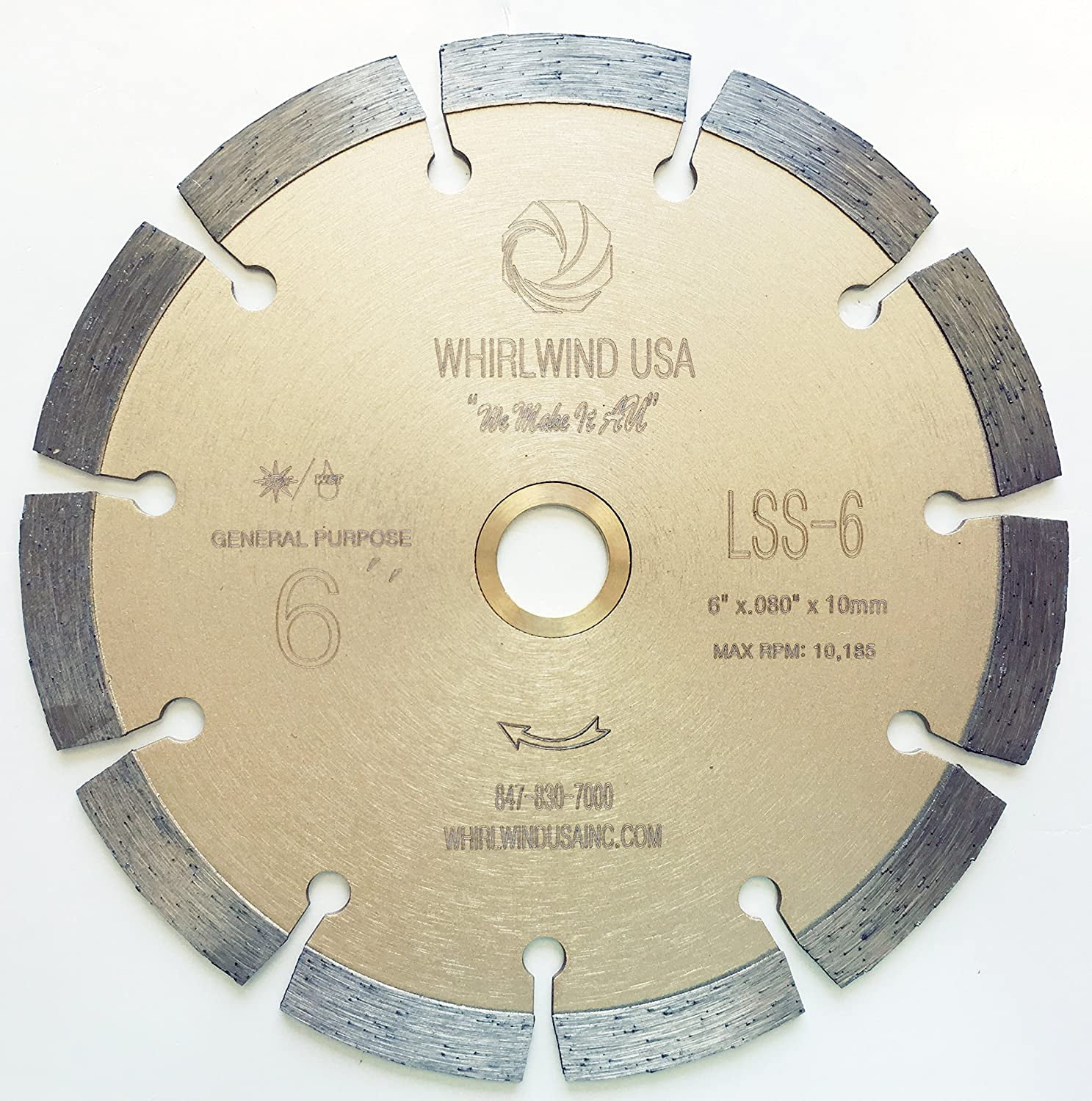Whirlwind USA 14 in. 72-Teeth Segmented Diamond Blade for Dry and Wet Metal Cutting Whirlwind USA 14 in. 72-Teeth Segmented Diamond Blade for Dry and Wet Metal Cutting