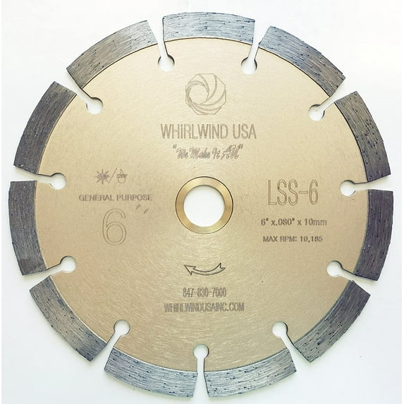 6" Diamond Saw Blade Dry or Wet for Concrete Stone granite Brick Masonry