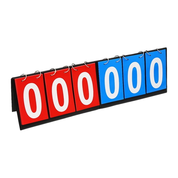 6 Digit Scoreboard for Basketball, Tennis, Baseball , Red and Blue
