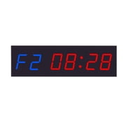 1.8Inch 6 Digit LED Timer, Interval Progmable Countdown/UP Stopwath Real Time Clock for Home Gym Fitness