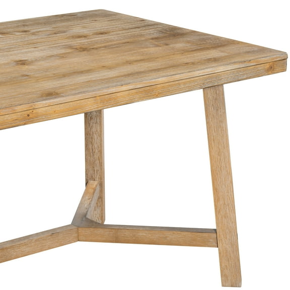 6 Dining With Materials: Rectangular Table, 4 Upholstered Chairs, And Bench For A Long Time Use Natural Wood Wash : Chairs Seat Back,