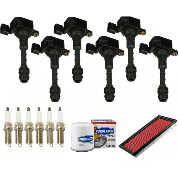 6 Direct Ignition Coils Platinum Spark Plugs For Nissan 350Z 3.5L 2003-2006