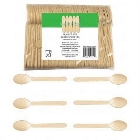 6" Disposable Wooden Cutlery Spoons- Pack of 250ct