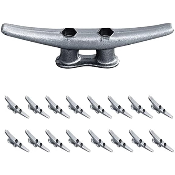 6" Dock Cleats: Rough Cast Hot Dipped Galvanized Iron: 4, 8, 16 Pack (16 Pack)$$Watercraft