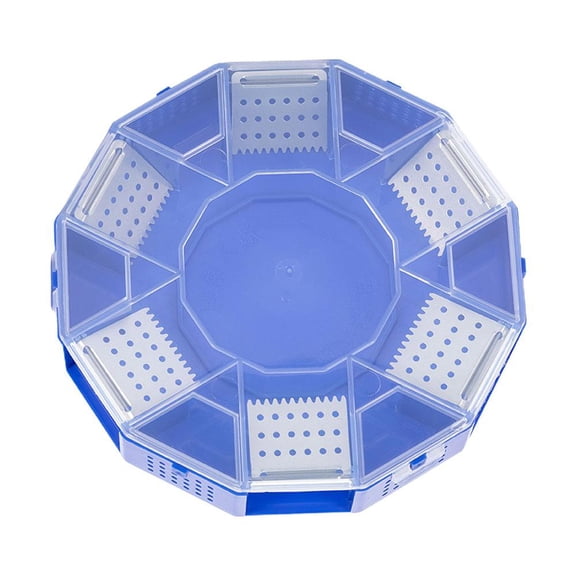 6 Door Cockroach Trap, Reusable Pest Catcher with Bait, 14x2.5cm Blue