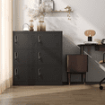 thumbnail image 1 of 6-Door Employee Storage Locker, Metal Lockers for Office, Gym, School, and Homewith Card Slot (Black), 1 of 10