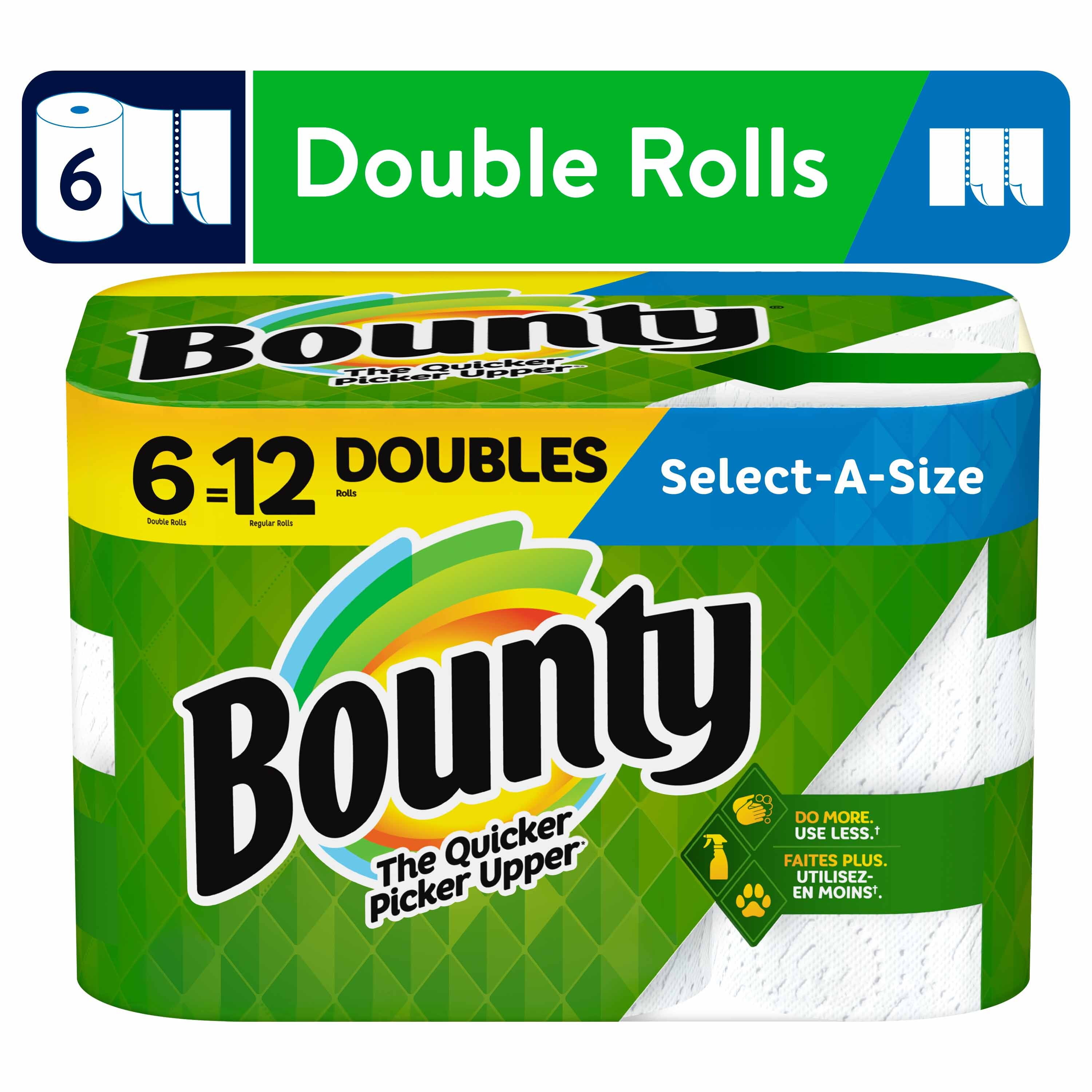 BOUNTY 6 Double Rolls for cleaning