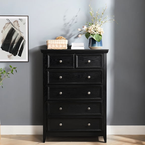 6 Drawer Chest with Smooth Glide Feature / Easy Push and Pull Drawers