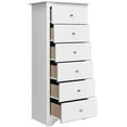 thumbnail image 1 of 6 Drawer Dresser, 53.5’’ Chest of Drawers, Modern Closet Drawers with Metal Handles, Wood Dressers & Chests, Tall Dresser for Bedroom, Living Room, Hallway (White), 1 of 9