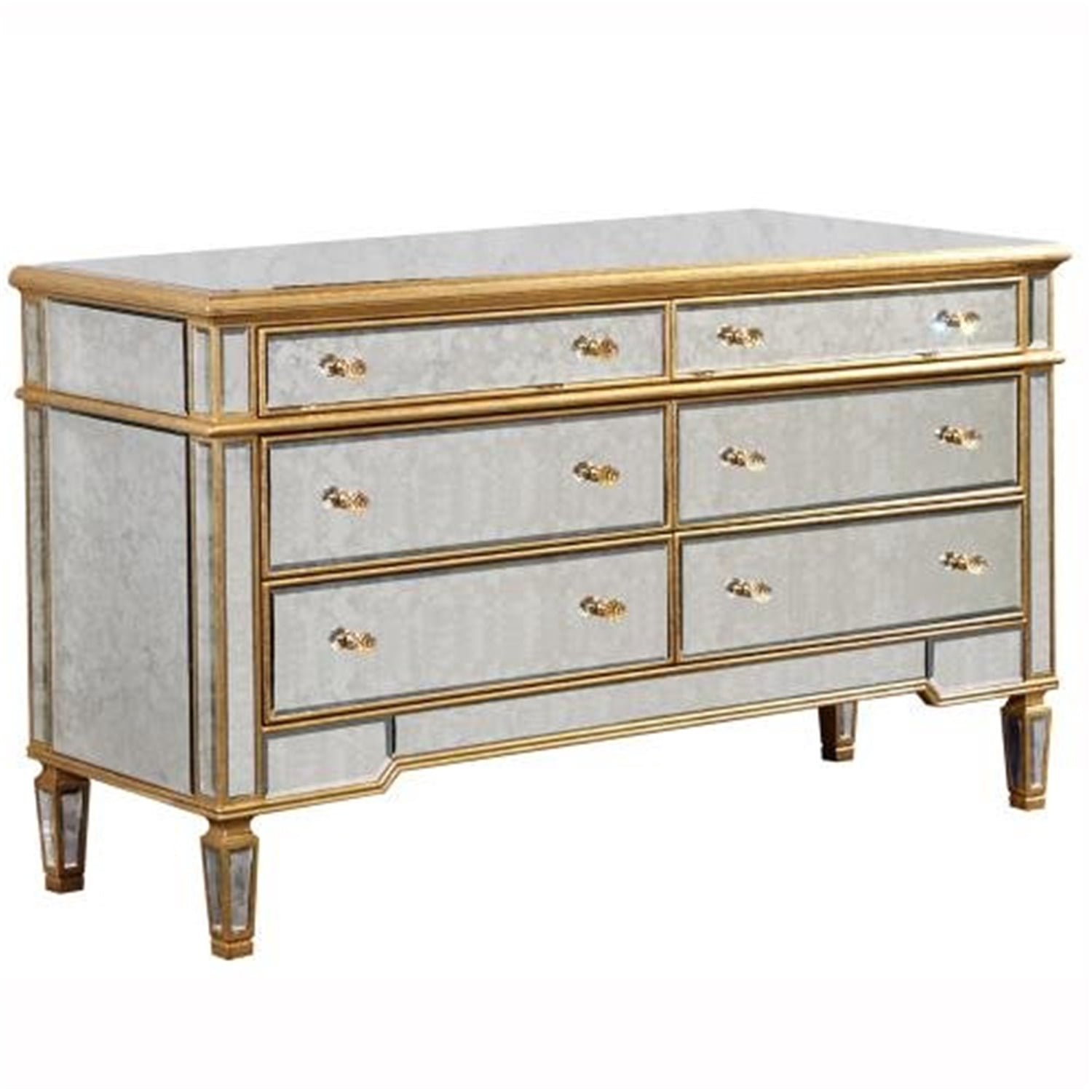 6 Drawer Dresser 60"x20"x34"H GA-Finish:Gold Leaf - Walmart.com 6 Drawer Dresser 60"x20"x34"H GA-Finish:Gold Leaf - Walmart.com