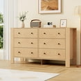 thumbnail image 1 of 6 Drawer Dresser for Bedroom, Modern Double Dresser Organizer with Storage Drawers, Wooden Chests of Drawers for Bedroom, Entryway, Hallway, Home Office, 1 of 8