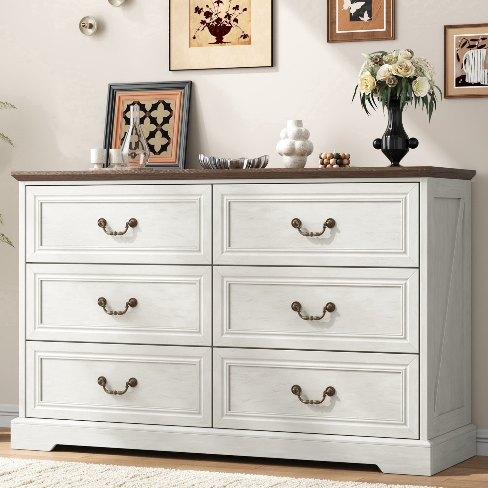 retro white dresser Vintage Dresser, Solid Wood and engineered wood 2 Vintage White Dresser Queen