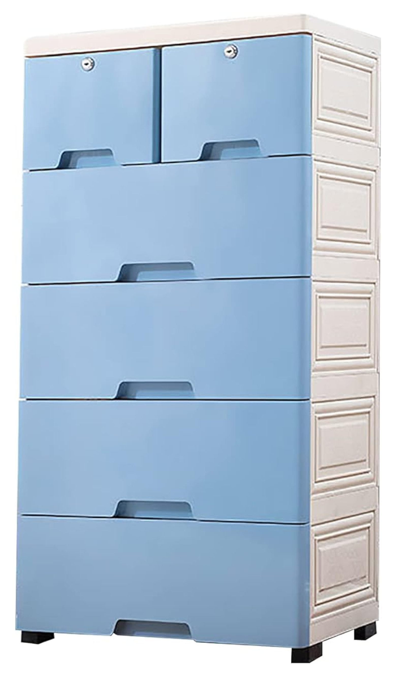 6 Drawer Dresser, Plastic Storage Cabinet with Wheels - Wide Chest of ...