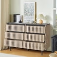 thumbnail image 1 of Lecut Fluted 6-Drawer Dresser for Bedroom, 47.2" Wide Chest of Drawers with Storage, Farmhouse TV Stand for Living Room Hallway, 1 of 8