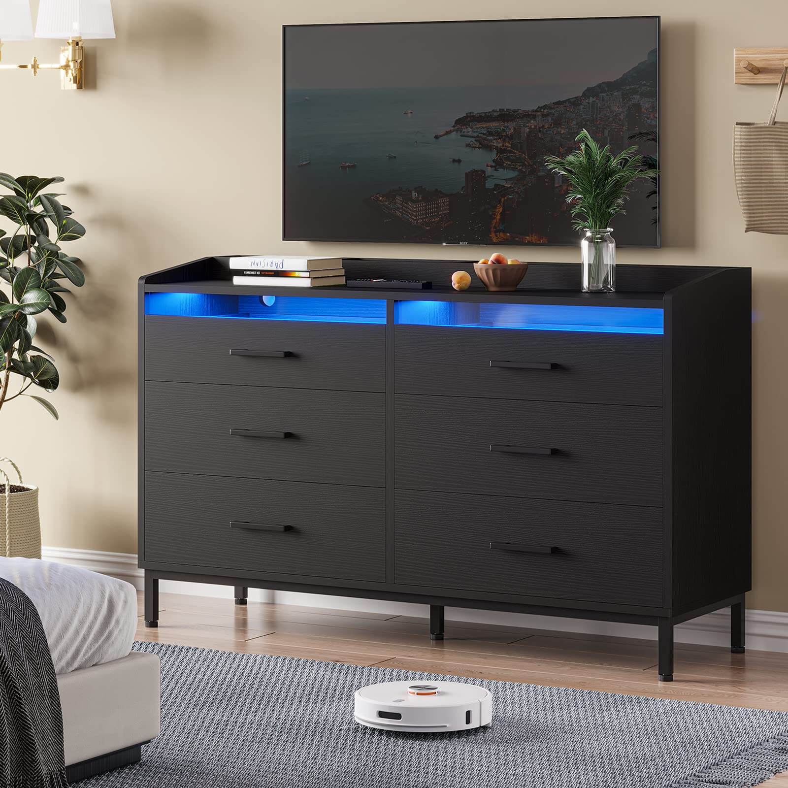 Mainstays Classic 6 Drawer Dresser, Espresso