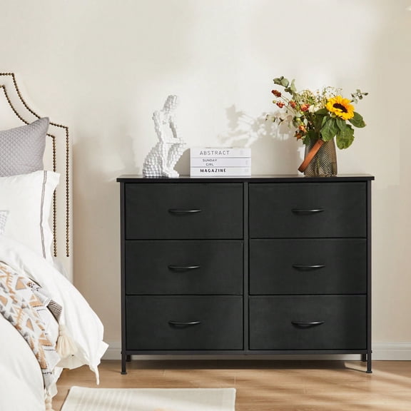 6-Drawer Fabric Dresser Storage Chest for Bedroom, Closet, Storage Furniture for Adults