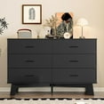 thumbnail image 1 of 6 Drawer Modern Chest of Drawers,Wood  Dresser Closet Storage Organizer, TV Stand for Living Room, 1 of 7
