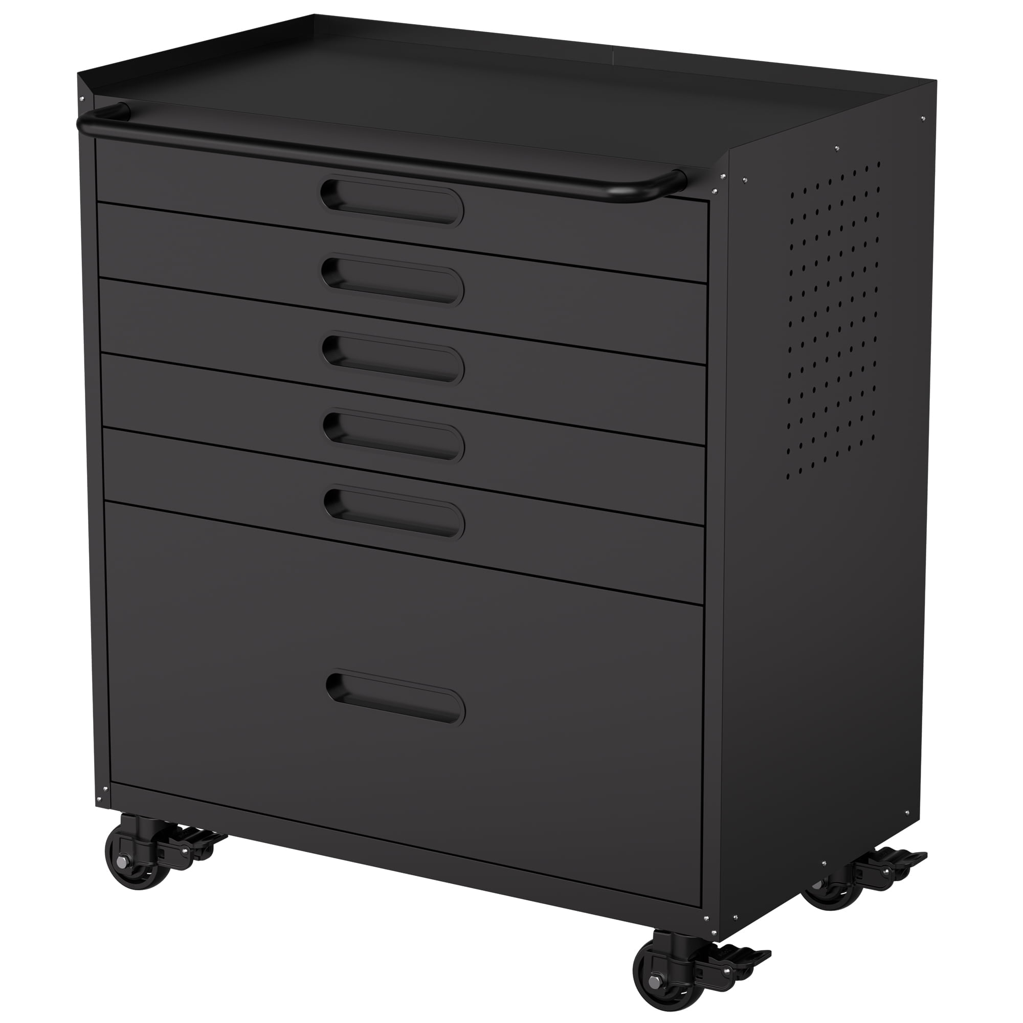 6-Drawer Rolling Tool Chest – Mobile Steel Garage Cabinet for Small Parts & Tools, Heavy Duty Organizer, 34.3"