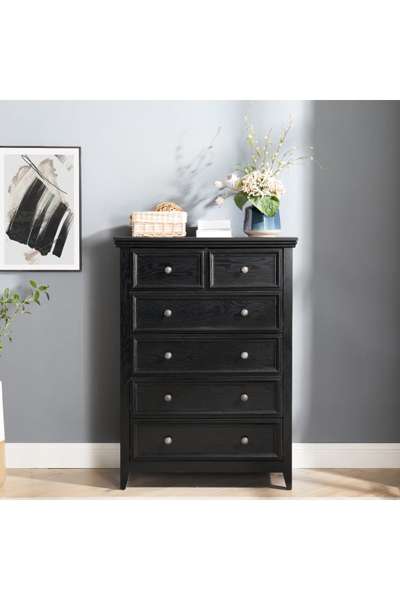 6 Drawer Storage Dresser with Smooth Glide Drawers / Keep Your Clothes Neatly Organized