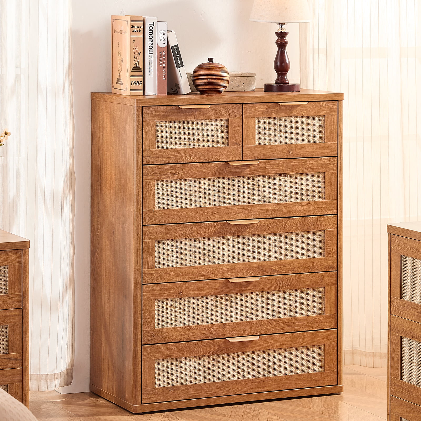 Costway 2-Drawer Bedroom Cabinet, Stackable Storage Organizer