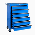 thumbnail image 1 of 6 Drawer Tool Chest Cabinet with Ball Bearing Drawer Slides,20"W Rolling Metal Tool Chest with 6 Drawers,Steel Tool Storage Box Organizer,Blue, 1 of 8