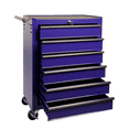 thumbnail image 1 of 6 Drawer Tool Chest Cabinet with Ball Bearing Drawer Slides,20"W Rolling Metal Tool Chest with 6 Drawers,Steel Tool Storage Box Organizer,Purple, 1 of 8