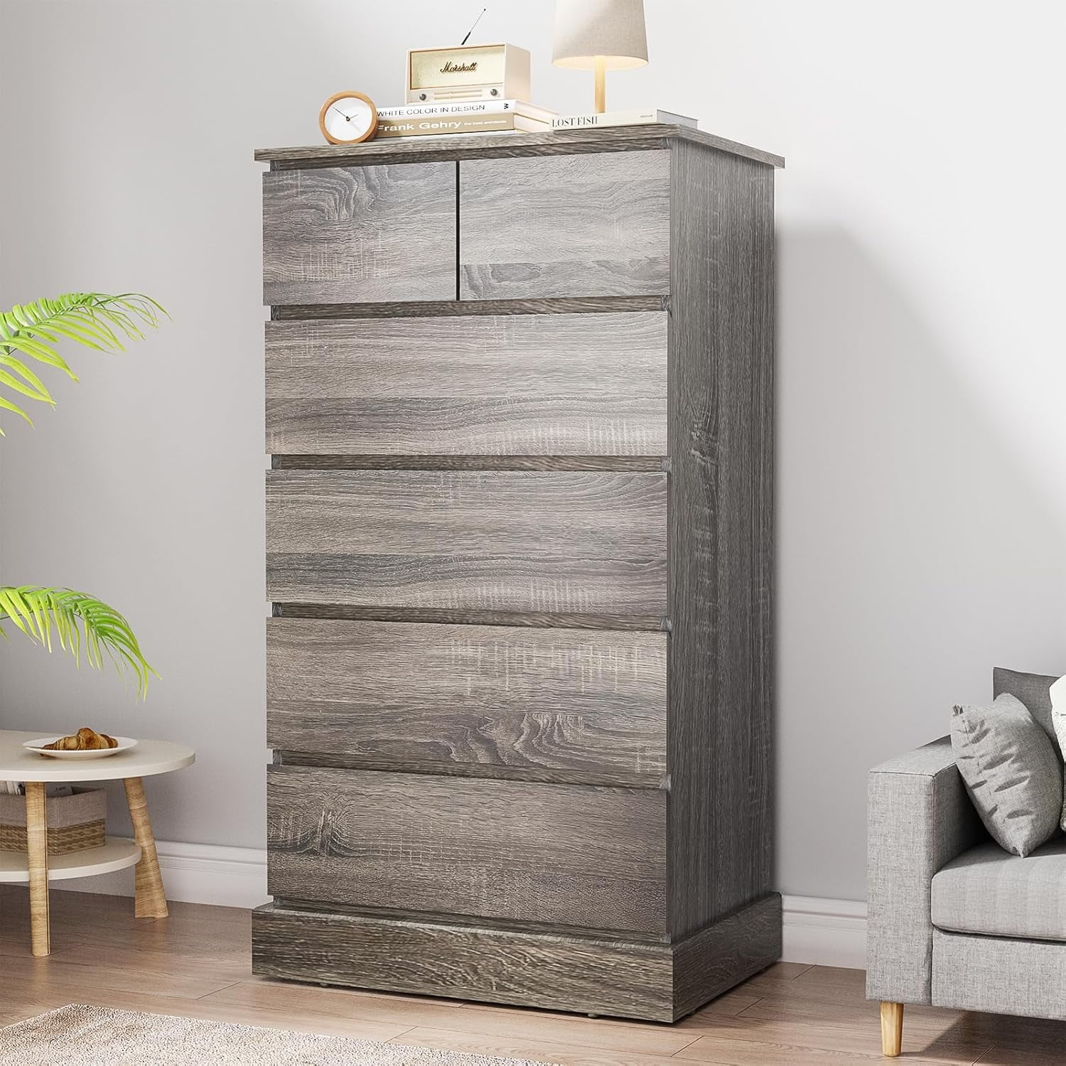 6 Drawers Dresser for Bedroom, 43.3" Tall Dressers & Chests of Drawers ...