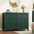 thumbnail image 1 of 6 Drawers Dresser for Bedroom, 41.9" Wide Modern Green Storage Cabinet with Drawers for Bedroom, Living Room, Entryway, 1 of 7