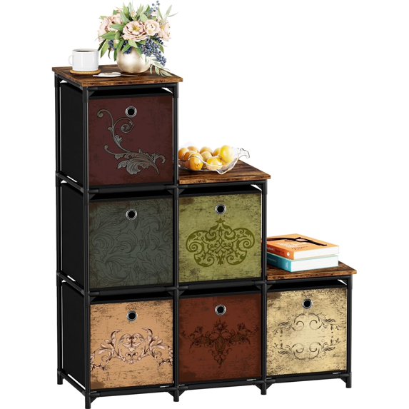 6 Drawers Pattern Organizations Storage Cabinet, Decorative Storage ... - Decorative Storage Cubes For Small Apartments