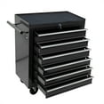 thumbnail image 1 of 6 Drawers Tool Box with Wheels, Multifuctional Tool Storage Cabinet with Key Locking, Modern Steel Tool Cart with Brake for Garage & Workshop, 1 of 12