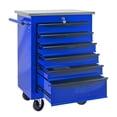 thumbnail image 1 of 6 Drawers Tool Cart on Wheels,Lockable Multifunctional Metal Rolling Tool Chest, 1 of 8