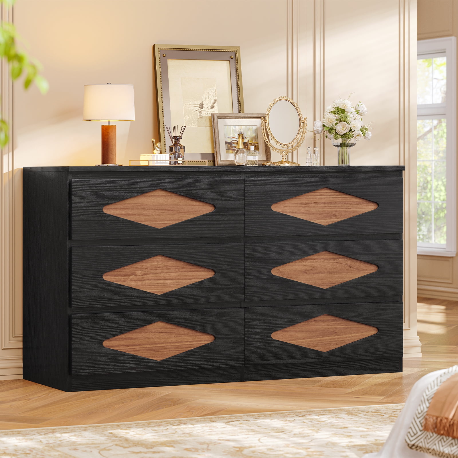 black brown dresser for bedroom Maylee Dark Brown Dresser main image 1