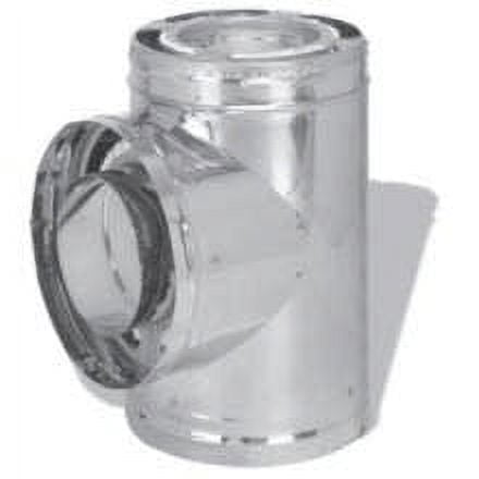 6" Dura-Vent Dura/plus Tee With Cap, Galvanized Steel