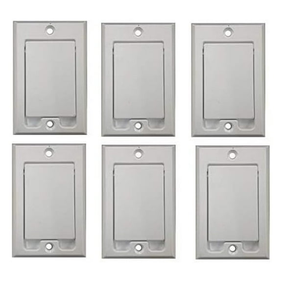 (6) DyGTyX Square Door Inlet Wall Plate White for Nutone Beam VacuFlow
