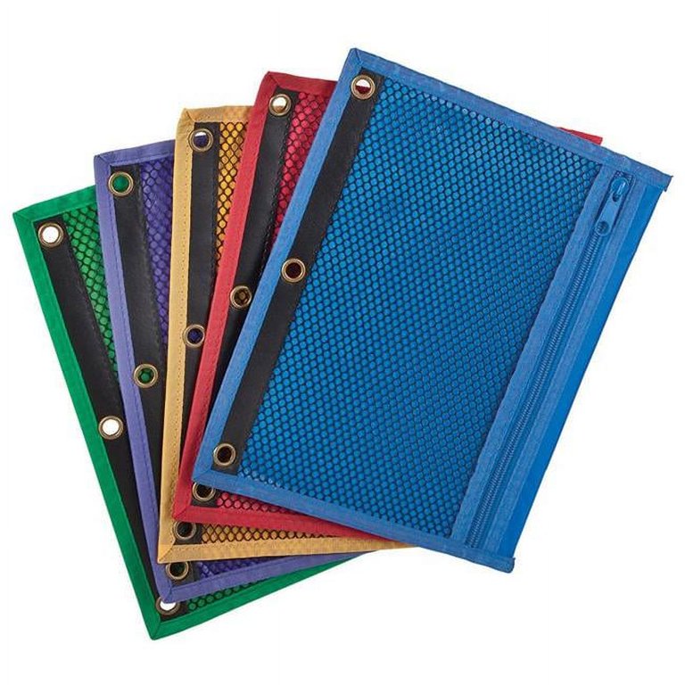 Mesh Binder Pockets, 10.5 x 7.5, Assorted Colors Mesh Binder Pockets, 10.5 x 7.5, Assorted Colors