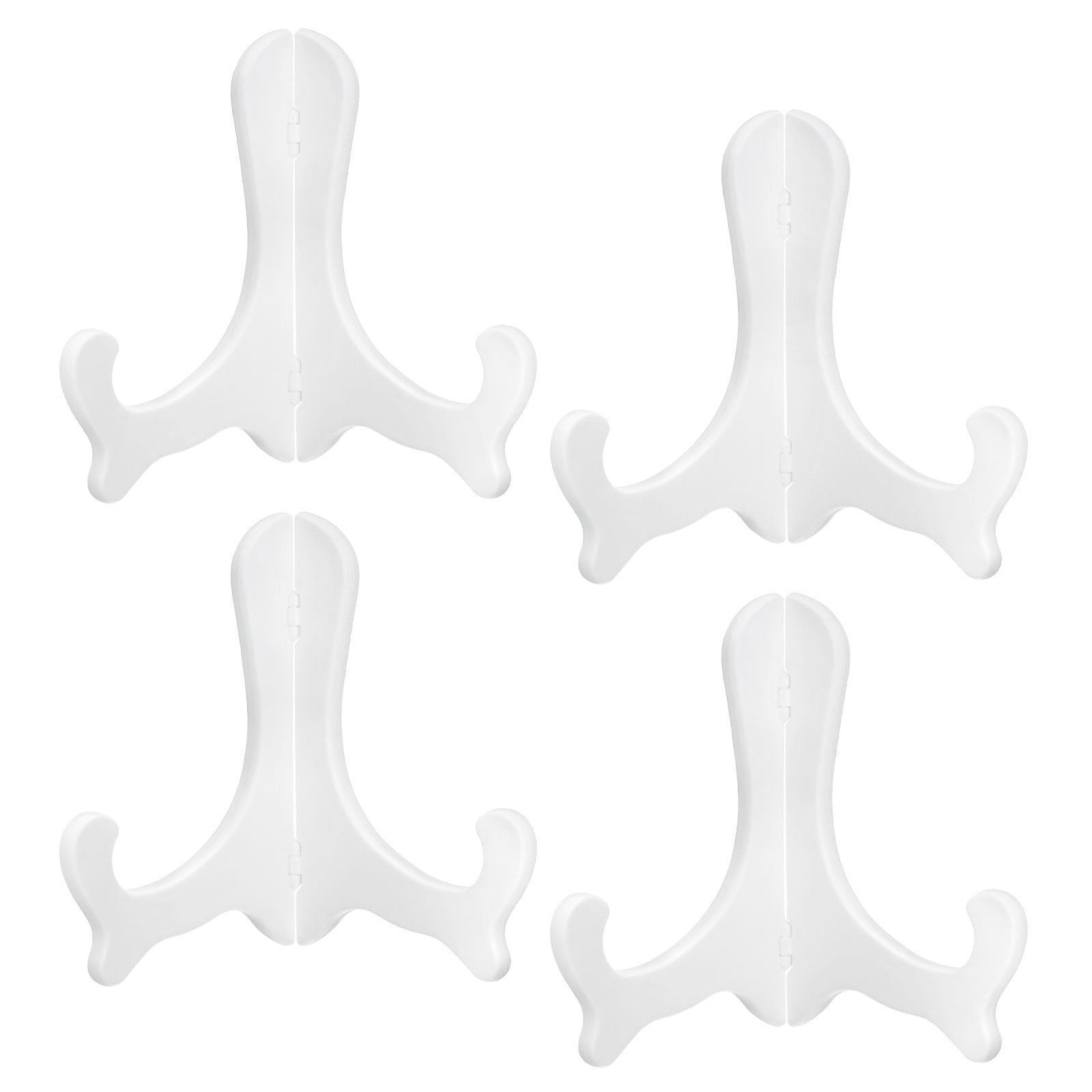 6" Easel Plate Holder, Plastic Folding Display Stand White for