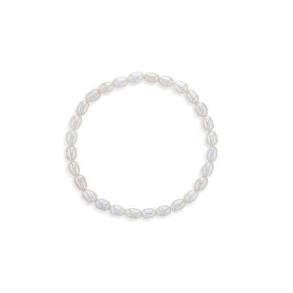 6" Elongated Freshwater Cultured Pearl Kids / Children's / Girls Bracelet