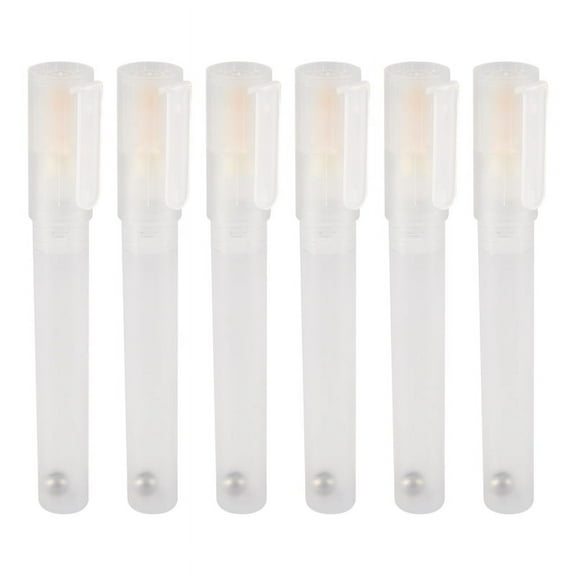 6 Empty Fillable Blank Paint Pen Markers Refillable Fine Tip Graffiti Acrylic for Oil Painting
