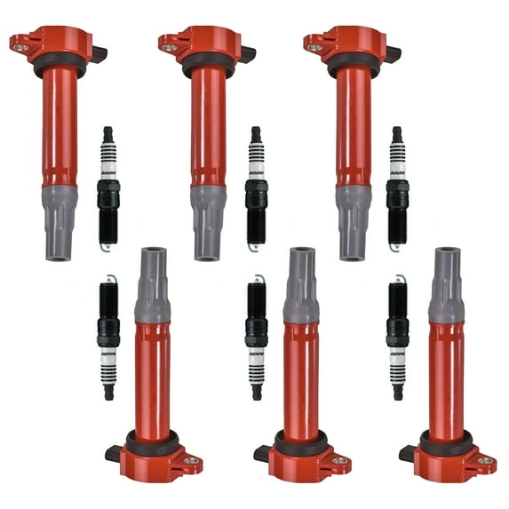 6 Energy Ignition Coils and 6 Autolite Platinum Spark Plugs Compatible with Dodge Charger 2.7L Replacement for UF502 Fits select: 2007 CHRYSLER 300, 2006-2008 CHRYSLER SEBRING TOURING