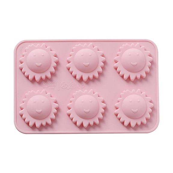 6 Even Small Sun DIY Homemade Chocolate Candy Icing Grid Cookie Baking Cake Silicone