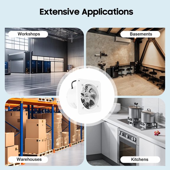 6'' Explosion Proof Exhaust Fan, 110V 40W Industrial Axial Flow Fan Utility Blower Ventilator Extractor Factory Extraction Ventilation for Garage Shops Kitchen, 2600RPM