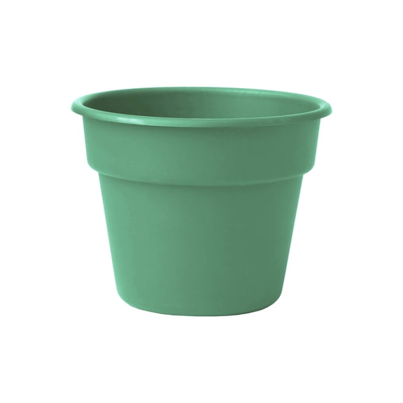 Mainstays Flint 5.25" x 6.75" x 5.25" Round Green Lily Resin Planter