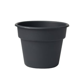 Mainstays Flint Resin Planter, 6 in, Rich Black
