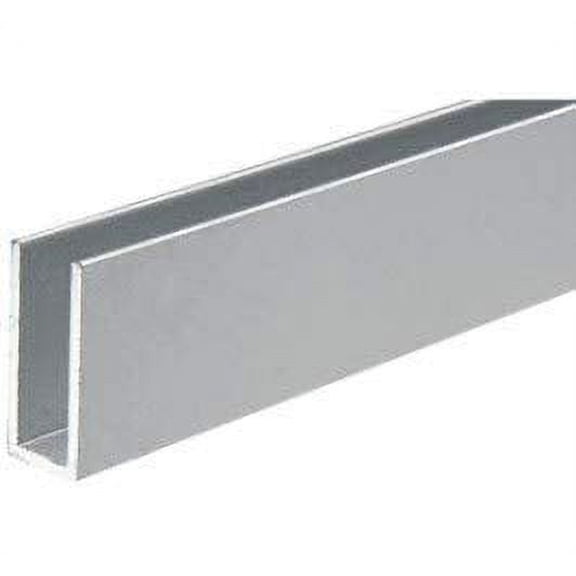 6 FT -1/4" Aluminum Channel 1/16" Walls x 5/8" High 6063 Alloy T-6 Temper Clear Anodized