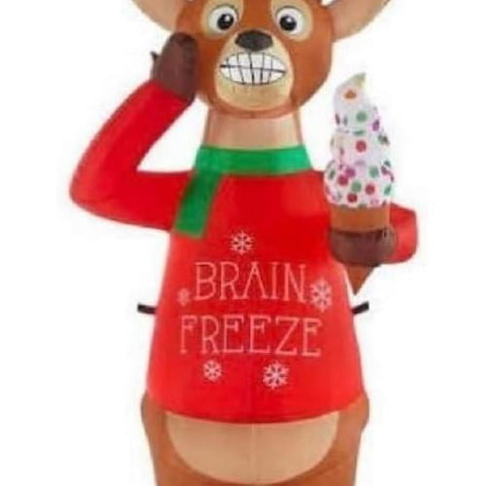 6 FT Animated Shivering Reindeer Indoor Outdoor Inflatable Decor