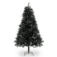 thumbnail image 1 of 6 FT Black Artificial Christmas Tree - 1050 PVC Branch Tips, Flame-Retardant Material, Sturdy Iron Base, 3-Step Easy Assembly, 1 of 10