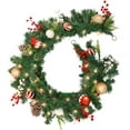 thumbnail image 1 of 6 FT Garland Christmas Decorations, Battery Operated Lighted Garland Indoor with Red Berries, Candy Balls, Pinecones and Lush Branches, 25 Warm LED Lights 3 Modes, Christmas Garland for Mantle, 1 of 13